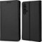 Moozy Funda para Huawei Nova 5T y Honor 20, Negra - Flip Cover Smart Magnética con Soporte y Cartera para Tarjetas