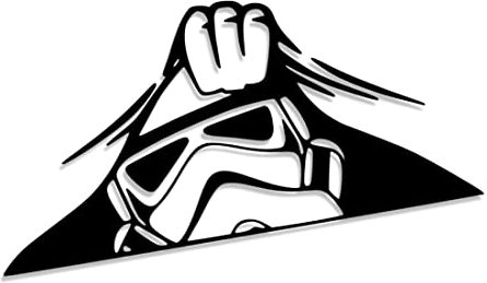 Decus Shop Stormtrooper Kante 3108 // Sticker Aufkleber vers. Größe Farbe