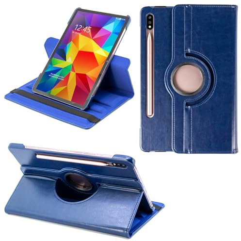 COOVY® 2.0 Cover für Samsung Galaxy TAB S7 11.0 SM-T870 SM-T875 SM-T876 Rotation 360° Smart Hülle Tasche Etui Case Schutz Ständer Auto Sleep/Wake up | dunkelblau