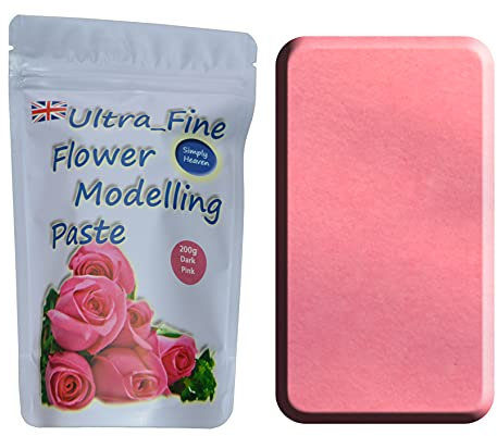 Simply Heaven Sugar Flower Paste - Sugarcraft Gum Paste Florist Modelling Paste 200g (Dark Pink)