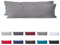 Hometex Premium Textiles 2-er Set Kissenhülle Baumwolle Renforcé | Doppelpack Kissenbezüge ca. 115 g/m² | Oeko-TEX®Standard 100 Kissen-Bezug mit Reißverschluss | 40x145 cm Grau
