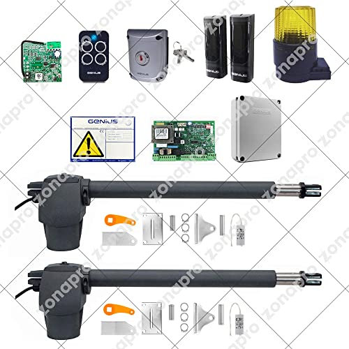 KIT PER CANCELLI A DUE ANTE BATTENTI G-FLASH KIT 433 MHZ RC 230V GENIUS 51701271