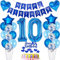 deko 10. geburtstag Junge deko blau ballon 10. geburtstag deko Junge Tortendeko 10 Geburtstag dekoration Junge geburtstagsdeko 10 jahre Junge kuchen deko 10 geburtstags luftballon 10 deko
