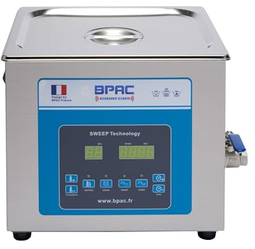 BPAC Nettoyeur Ultrasons Pro avec Cuve 10 Litres - Turbo + Sweep + Degas - Nettoyeur Ultrason Puissance 240 W - Appareil Ultrasons Professionnel - Marque Française