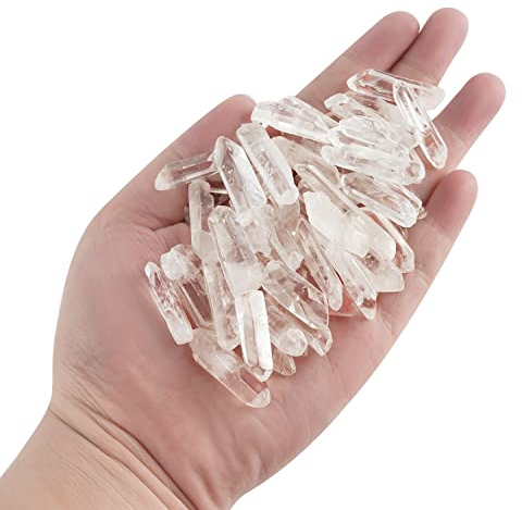 Varitas de cristal de Cristal de Roca Piedra natural, 200 g de Cuarzo Claro Cristal, torre de Cristal de Roca, cristal curativo de Cristal de Roca y piedras, embalaje de caja de regalo
