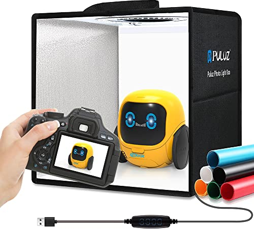 OBEST Foto-Lichtbox, 30 x 30 x 30 cm, tragbar Photobox Lichtzelt Kit, faltbar, Fotostudio mit 120 LED-Perlen, 12 Arten von Fotohintergrund