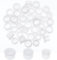 GORGECRAFT 48pcs Bouchons de Bouteille de Vin en Plastique Transparent Bouchon de Salière et Poivrière Bouchon de Remplacement Couvercles de Shaker de Bouteille Ronds Transparents Réutilisables