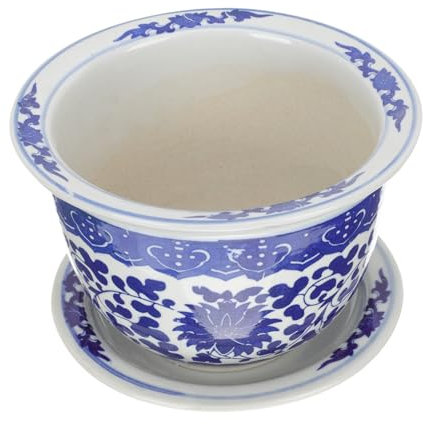PRETYZOOM Pots De Fleurs Dintérieur en Céramique À Bord Lisse Et Épaisseur Uniforme