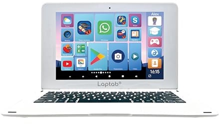Lexibook LAPTAB® 10 Laptop mit Touchscreen, für die ganze Familie, Lerninhalte und lustige Inhalte, Powered by Android™, Kindersicherung, ultradünn und leicht, LT10IT