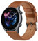 Vancle für Amazfit GTR 3 Armband,22mm Leder Ersatzarmbänder Uhrenarmband für Amazfit GTR 3 Pro, GTR 4, GTR 47mm, GTR 2, GTR 2e, Amazfit Balance, Amazfit Stratos 2/2S/3, Amazfit Pace(Braun)
