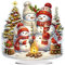 Starnearby DIY Diamond Painting Weihnachten Tisch Deko, 5D Diamant Painting Weihnachten Neu, Diamond Painting Winter Stehend Kunst Set für Anfänger Hausgeschenk Deko (Schneemann 2)