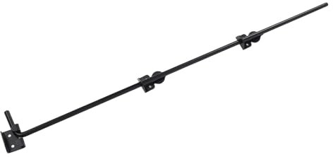 36Inch Heavy Duty Gate Latch Drop Rod, Solid Steel Black Powder Coating, Control Opening Closing Gate Fence, Cane Gate Drop Rod for Wooden Fence Metal Door, Easy Installation
