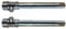 TC Radiator Valve TRV Tail Extension 110mm with Slotted Isolating Valve 1/2 BSP Chrome Pair