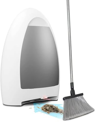Recogedor automático de aspiradora sin Contacto, 1000 W, ultrarrápido y Potente, Capacidad de 3,6 L, Ideal para Barrer el Pelo de Mascotas, Comida, Suciedad, Cocina, sin Bolsa, aspiradora con