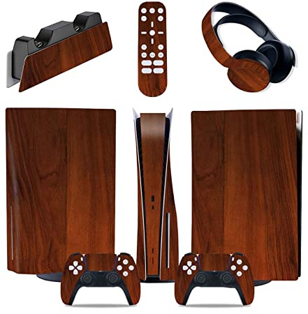 Decalcomania 71535 Per PS5 Console Disc Edition & Digital Sticker Vinyl Decal Cover Per Ps5 Controller & Charging Station & Headset & Media Remote Pellicola Protettiva(Digital Edition)