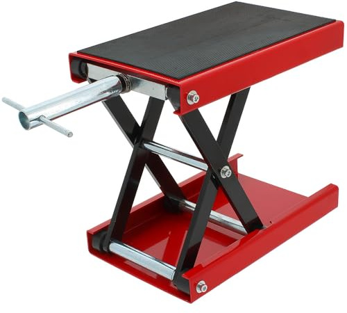 Cric Moto 450 kg à Ciseaux - Élévateur réglable avec Plateau antidérapant