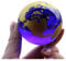 qianyue Splitter Kristall Magic Kugel Globus Welt Karte Ball Handwerk 60 mm Glas Marmor Welt Globe Terrarium Figuren Home Office Decor (Gold)