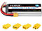 HRB 5000mAh 14.8V 50C 4S Lipo Akku Pack XT60 for FPV Racing Quadcopters Diverse Racing Cars Helikopter Flugzeuge und Modellboote （EC3/Deans/Tr/Tamiya
