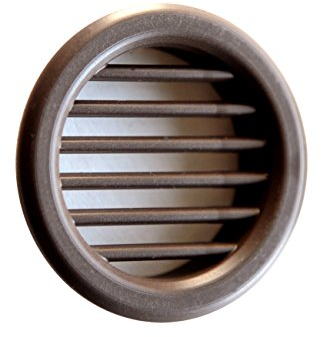 La Ventilazione T3M-Y Rejilla de ventilación Redonda de plástico para empotrar, marrón, Diametro esterno 40 mm