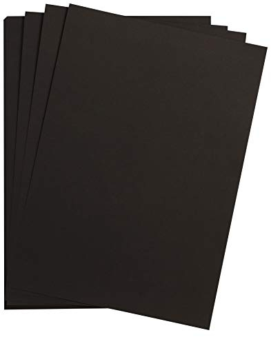Clairefontaine 975350C Packung mit 25 Bastelkartons Maya, 185g, DIN A3, 29,7 x 42 cm, 1 Pack, Schwarz
