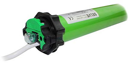 smarotech® Rollladen-Nachrüstset: Universal-Rohrmotor Selve SP 2/20 inkl. 4-Kant-Stahl-Stift mit 12mm Kopf, Anschlusskabel und SW 60 Adapter. (SP 2/20 ohne Lager, SecuBlock)