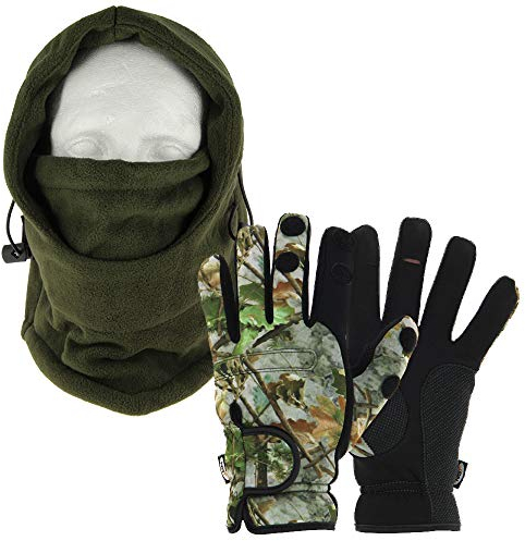 Nad DNA Polaire de pêche à la Carpe doublé OD Vert réglable avec Gants (M, L ou XL – Vous Choisissez), XLarge Gloves
