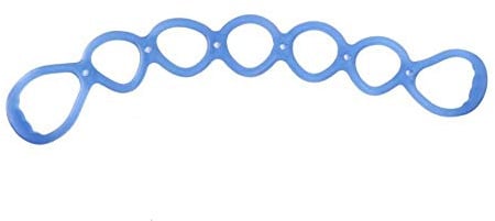 7-Loch Fitness Yoga Seil Band Bein Stretch Gürtel Zugseil Muskelkrafttraining Yoga Body Fitness Stretching Elastic Flexible Spannung(Blau)