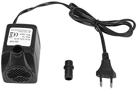Brunnenpumpe 1000L/H 15W Einstellbarer Wasserdurchfluss Ultra Leise Tauchwasserpumpe f¨¹r Aquarium Teich Aquarium Brunnen Tauchhydroponik Und Garten Im Hinterhof(Eu-Sm-068)