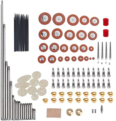 Jiayouy Altsaxophon-Reparatur-Set mit Saxophon-Einlagen, Schallloch-Pad-Rollen, Schrauben, Federn, Deckensäule