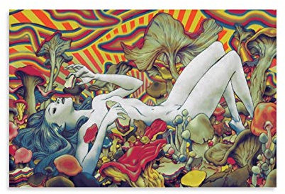 JTYK Psychedelic Art Gemälde abstrakte Poster auf Leinwand, Kunst-Poster und Wandkunst, Bild, moderne Familie, Schlafzimmer, Dekoration, Poster, 30 x 45 cm