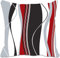 MDEIMAT Wavy Vertikale Streifen Rot Schwarz Grau Und Weiß Kissen Kissenbezug Für Wohnzimmer Sofa 18x18 Zoll