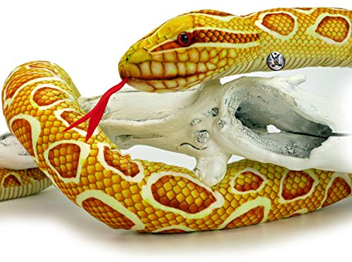 Goldpython Kuscheltier Schlange Python Albino Plüschschlange gelb Plüschtier Honey - Kuscheltiere*biz