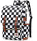 Xinveen Vintage Rucksack Geschenk für Mädchen Schultasche College Daypack Slim Reiserucksack, Schwarz/Weiß, One size
