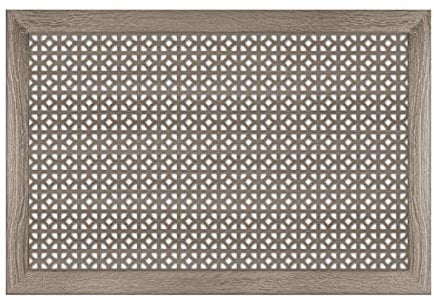HEXIM Heizkörperverkleidung MDF & HDF - Dekorative Heizkörperabdeckungen in unterschiedlichen Größen & Muster - Wärmeabdeckung Holzlochplatte (Frontblende Susanna Eiche Vintage - 90x60cm)