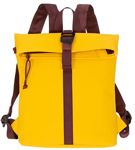 New Rebels Rucksack Damen Tim Fashion small Damenrucksack Mini Handtasche Plane + Schlüsseletui (Gelb 07)