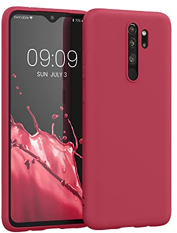 kwmobile Hülle kompatibel mit Xiaomi Redmi Note 8 Pro Hülle - weiches TPU Silikon Case - Cover geeignet für kabelloses Laden - Sweet Cherry