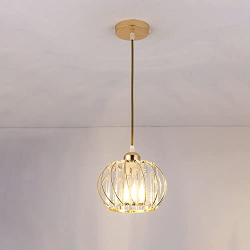 Mengjay Plafoniera Moderna in Cristallo,E27 Lampada da Soffitto a LED,Mini Lampadario in Cristallo per Cucina Sala da Pranzo Ingresso Corridoio Camera da Letto (B)
