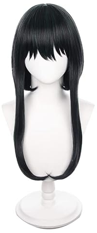 Anime Yor Forger Cosplay Perücke für Spy Family Cosplay Perücken Rollenspiel Perücke mit gratis Perückenkappe (Yor Forger2)