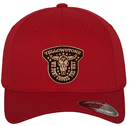 Yellowstone Offizielles Lizenzprodukt We Don't Choose The Way Flexfit Cap (Rot), Groß/X-Large
