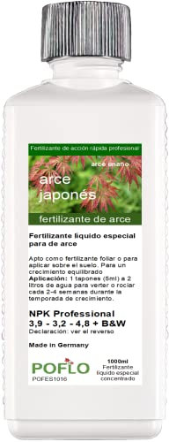 POFLO Fertilizante para arce, arce japonés, fertilizante líquido para arce rayado, fertilizante completo de ALTA TECNOLOGÍA NPK para arce palmeado (1000ml)