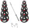 Strongway® Olympic 50KG 70KG 100KG Tri Grip Weight Plates Sets with 6FT 7FT Barbell - 2 Inch (2) / 50mm Hole - Rubber Coated Cast Iron Weight Lifting Bar (100KG SET + 7FT BAR)