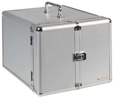 Star Collect Mallette pour 10 pièces de monnaie - Aluminium - Serrure pour pièces et capsules jusqu'à 64 mm - Velours rouge foncé