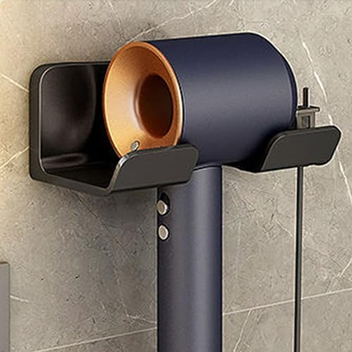 SQAQS Soporte para Secador de Pelo, Soporte para Secador y Plancha de Pelo, Soporte para Secador de Pelo Espiral Montado en La Pared Estante de Almacenamiento para Baño, Dormitorio, Hotel