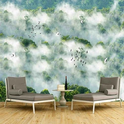Benutzerdefinierte 3D Fototapete Nebelwald Landschaft Natur Landschaft Wandbild für Wohnzimmer TV Hintergrund Dekor Fresken