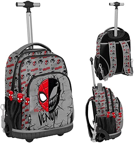 PASO SP23BB-671, Schulrucksack auf Rädern SPIDER MAN, Multicolor
