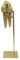 Suerhatcon Couple Papagei Figur aus Harz, 70cm Papageistatuen Desktop Ornament für Home Deocr und Geschenk - Gold/Grün/Rosa