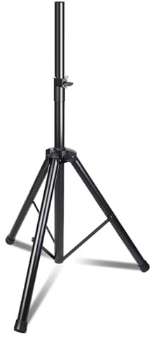 GZGDLJQ Lautsprecherständer, strapazierfähig, verstellbare Höhe von 89 bis 178 cm, universeller Lautsprecherständer, 35 mm, schwarz, Stahl, für PA-Lautsprecher, Studiomonitor und mehr, SP-502