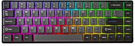 DrunkDeer G65 Esports Gaming Keyboard, Rapid Trigger Keyboard - Hall Effect Switches - Magnetic Switches - Last Win & Release Dual Trigger Mode - Adjustable Actuation, Black Grey Peri