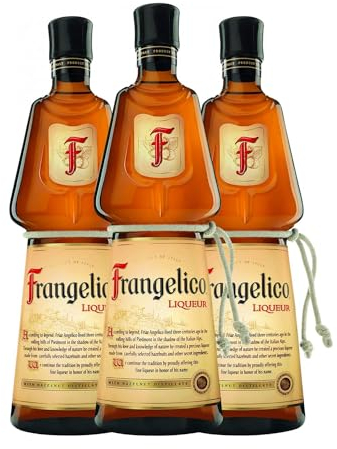 Licores Frangelico Licor de Avellana 70 cl (Caja de 3 Botellas de 70 cl)