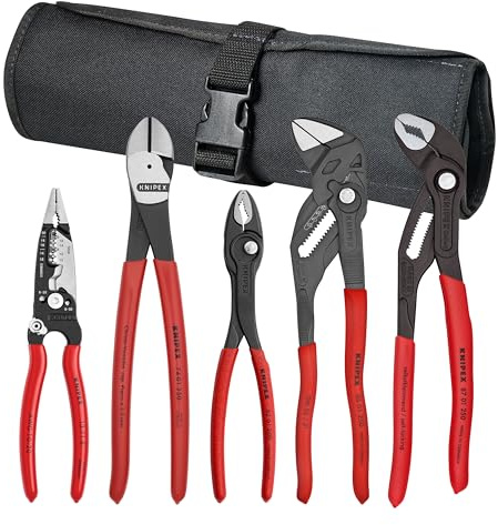 KNIPEX Tools 9K 00 80 150 US 5 Pc Core Pliers Set in Tool Roll